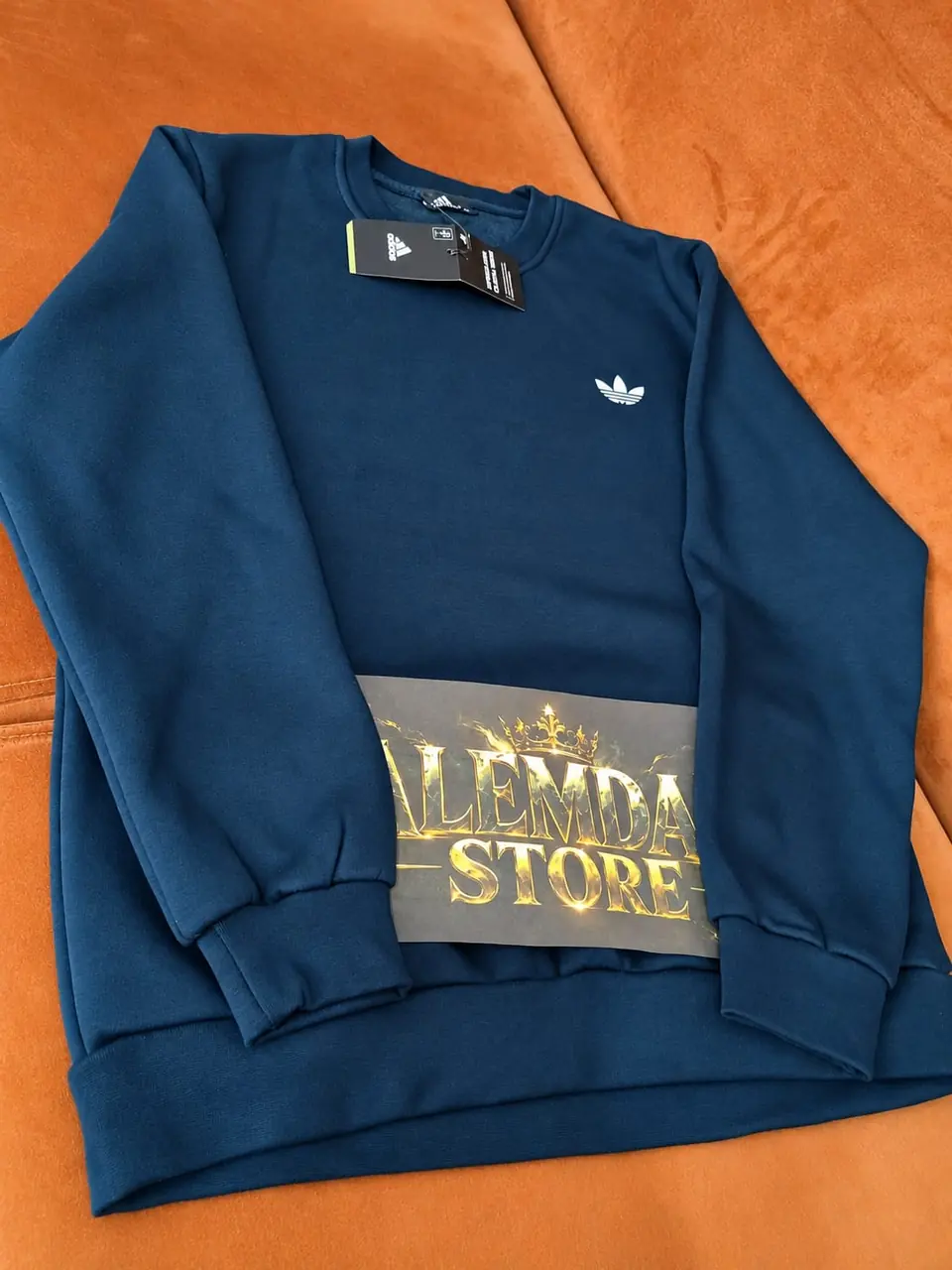 Adidas Trefoil Logolu Lacivert Erkek Sweatshirt: gerçek çekim